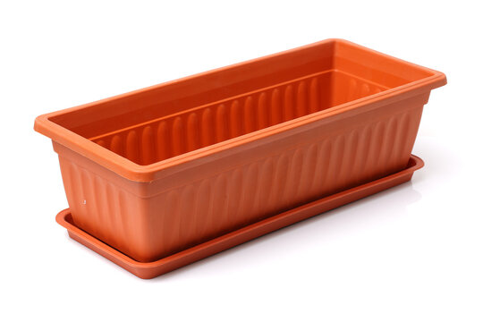 گلدان پلاستیکی سفید بزرگ مناسب نمایش گیاهان برگ درشت