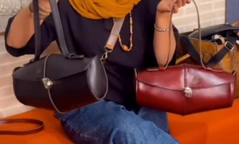 کیف دوشی زنانه چرم دستدوز با قیمت صادراتی