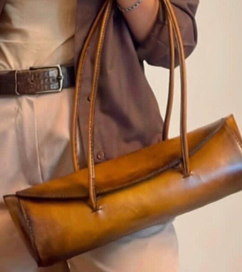 کیف دوشی زنانه چرم دستدوز مجلسي خرید به صرفه