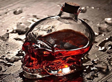 تصویر 3 از قیمت بطری شیشه ای طرح اسکلت با کیفیت ارزان + خرید عمده