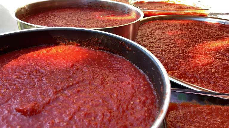 تصویر 2 از رب گوجه‌ فرنگی چین چین 700 گرمی با بسته بندی تمام استریل