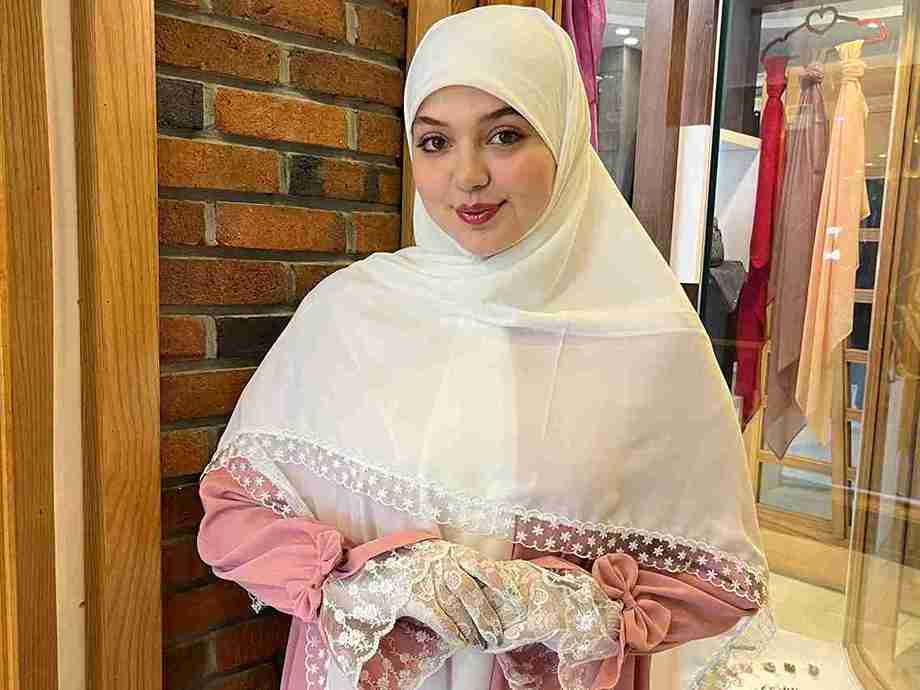 تصویر 4 از فروش عمده روسری سفید کشدار + قیمت تولیدی