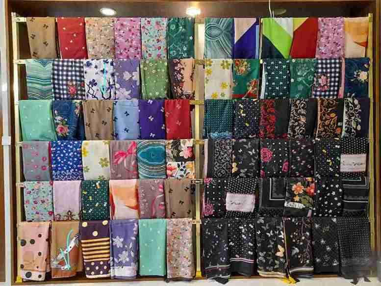 تصویر 4 از قیمت روسری نخی طرحدار + خرید باور نکردنی