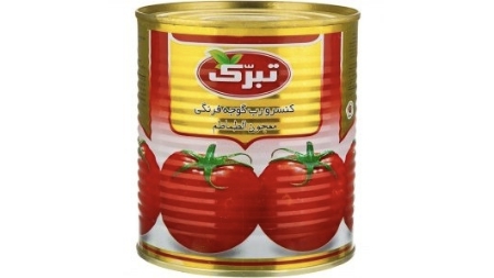 رب گوجه‌ فرنگی تبرک 800 گرمی با درجه اسیدیته کنترل شده مطابق استاندارد ملی