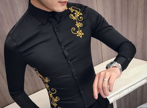 تصویر 3 از پیراهن مردانه گلدوزی شده شیک برای استایل اسپرت و شهری