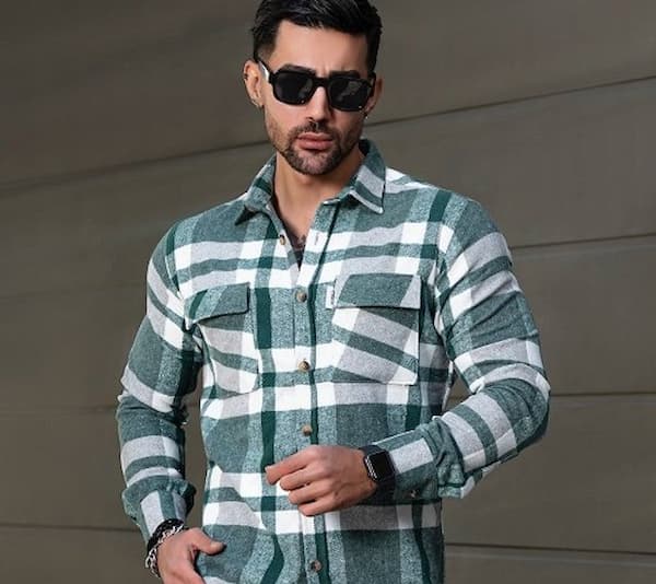 پیراهن مردانه چهار خونه مناسب استایل رسمی و اداری