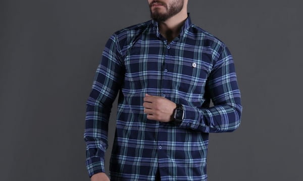 تصویر 3 از پیراهن مردانه چهار خونه مناسب استایل رسمی و اداری