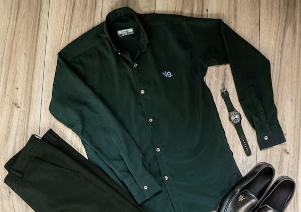 تصویر 1 از پیراهن مردانه سبز یشمی مدل اسلیم فیت با فرم دهی عالی