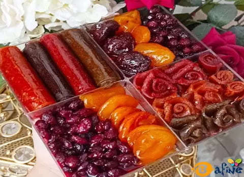 لواشک مخلوط الو و زرد الو نرم و شفاف ولطیف با مزه بهشتی