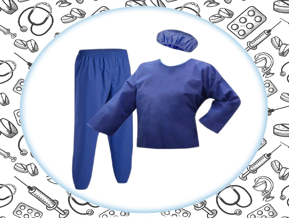 ست گان کلاه شلوار مناسب اتاق عمل و کاربری تخصصی