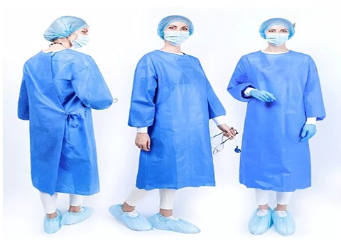 تصویر 4 از گان جراح غیر استریل ساخته شده برای محافظت بهداشتی موقت