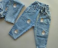 تصویر 4 از شلوار جین دخترانه بچگانه با پارچه نرم و لطیف