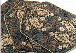 تصویر 1 از ترمه سرمه دوزی شده رومیزی با طرح‌ های سنتی دست‌ ساز