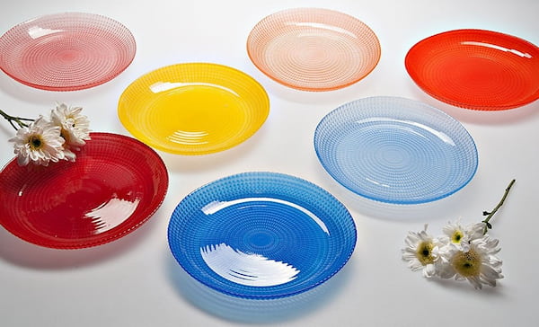 پیش دستی بلور رنگی شیک و مقاوم برای پذیرایی های روزانه