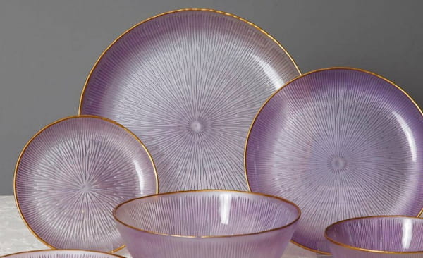 تصویر 2 از پیش دستی بلور رنگی شیک و مقاوم برای پذیرایی های روزانه