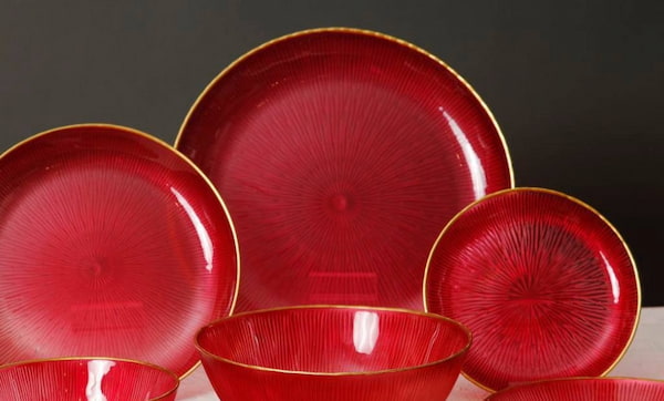 تصویر 3 از پیش دستی بلور رنگی شیک و مقاوم برای پذیرایی های روزانه