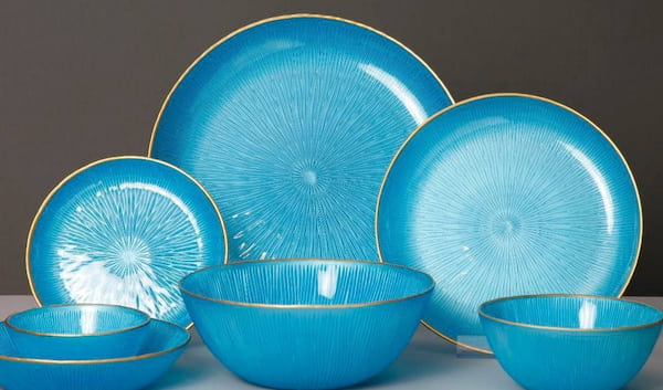 تصویر 4 از پیش دستی بلور رنگی شیک و مقاوم برای پذیرایی های روزانه