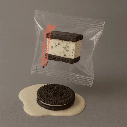 تصویر 4 از بستنی خشک بیسکوییتی اورئو کرم‌ دار و خوش‌ طعم