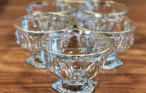 تصویر 4 از کاسه بلور دور طلایی مناسب ویترین و دکور های داخلی