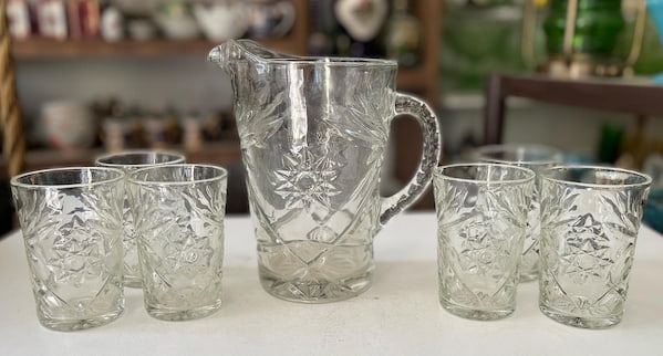 تصویر 3 از پارچ و لیوان بلور قدیمی مناسب جهیزیه و وسایل آشپزخانه