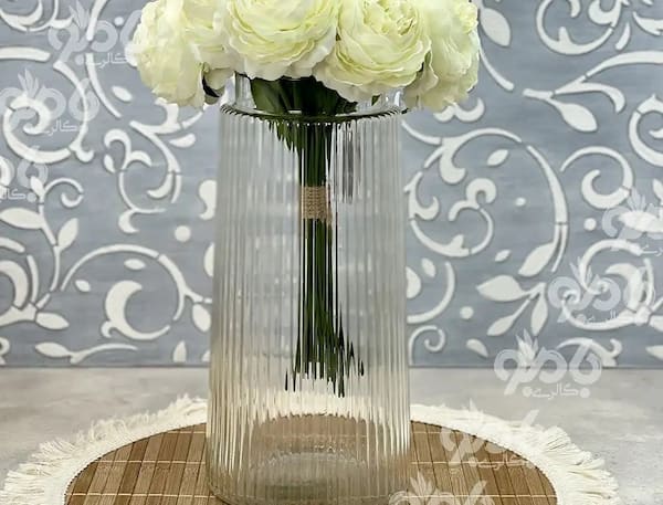 تصویر 2 از گلدان بلور استوانه با طراحی فانتزی و شیک برای مهمانی