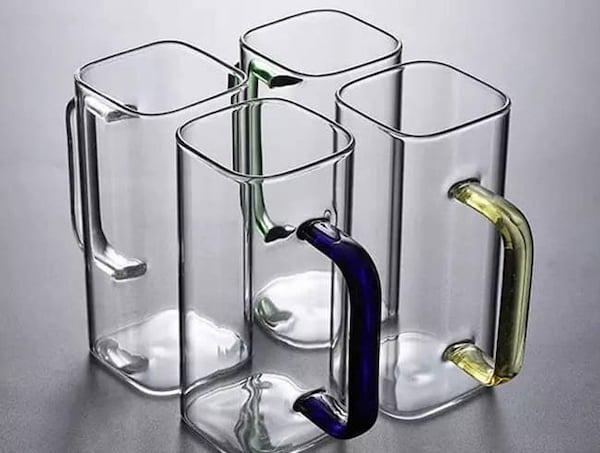 لیوان بلور مربعی مناسب سرو چای و نوشیدنی های گرم