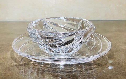 تصویر 4 از پیاله و پیش دستی بلور مقاوم با طراحی مدرن و کلاسیک