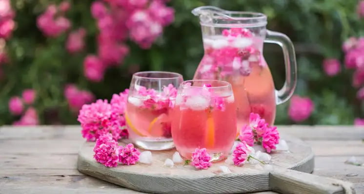 تصویر 2 از گل محمدی شربتی تازه با خواص طبیعی برای تهیه نوشیدنی و آرامش بدن