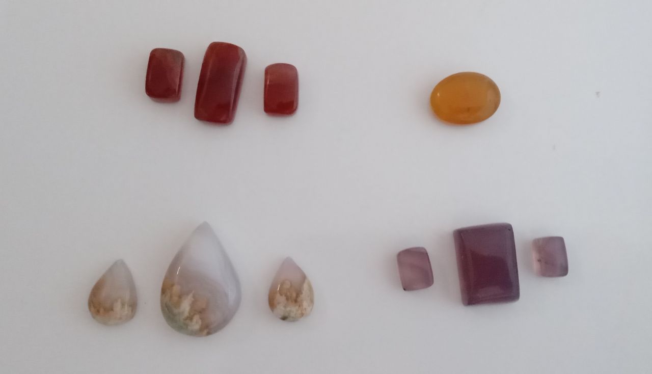 نگین عقیق طبیعی مناسب نیم ست