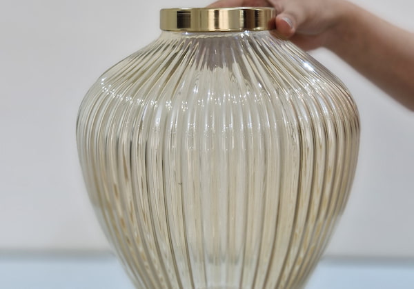 تصویر 4 از گلدان بلور شامپاینی مناسب دکور میز شام و مهمانی