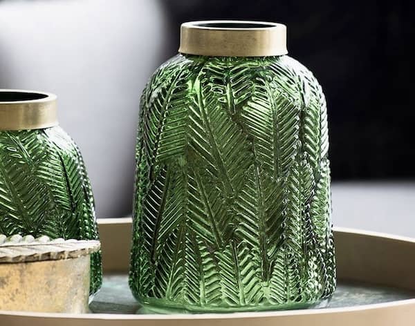 تصویر 2 از گلدان بلور سبز کلاسیک و زیبا مناسب دکوراسیون