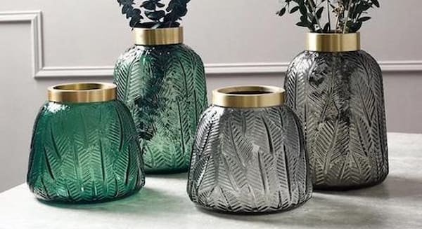 تصویر 4 از گلدان بلور سبز کلاسیک و زیبا مناسب دکوراسیون