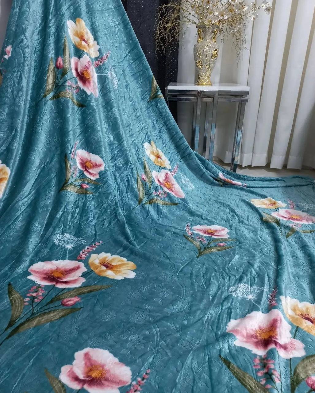 قیمت عمده و تامین مستقیم پتو ژله ای لیزری گل برجسته