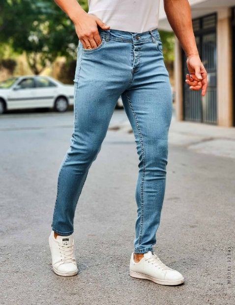 تصویر 1 از شلوار جین اسکینی با برش باریک و مناسب اندام های لاغر