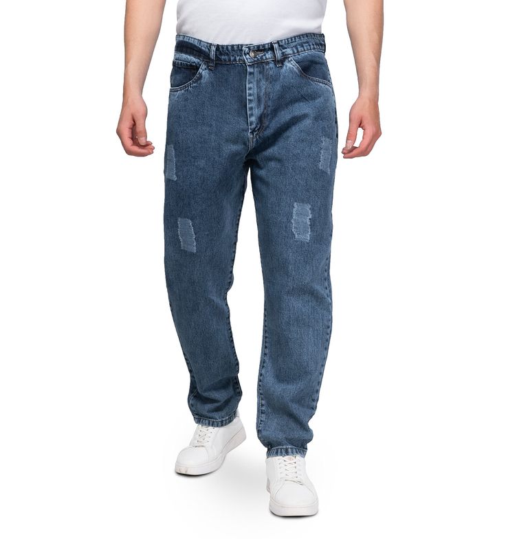 تصویر 1 از شلوار جین اسلیم فیت مردانه سنگ شور با دوخت ساده و طراحی مینیمال