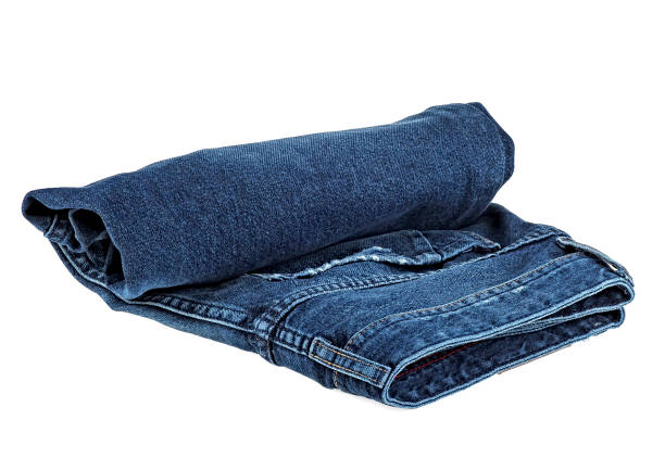 تصویر 4 از شلوار جین آبی زنانه با دوخت طلایی روی درزها مناسب مهمانی