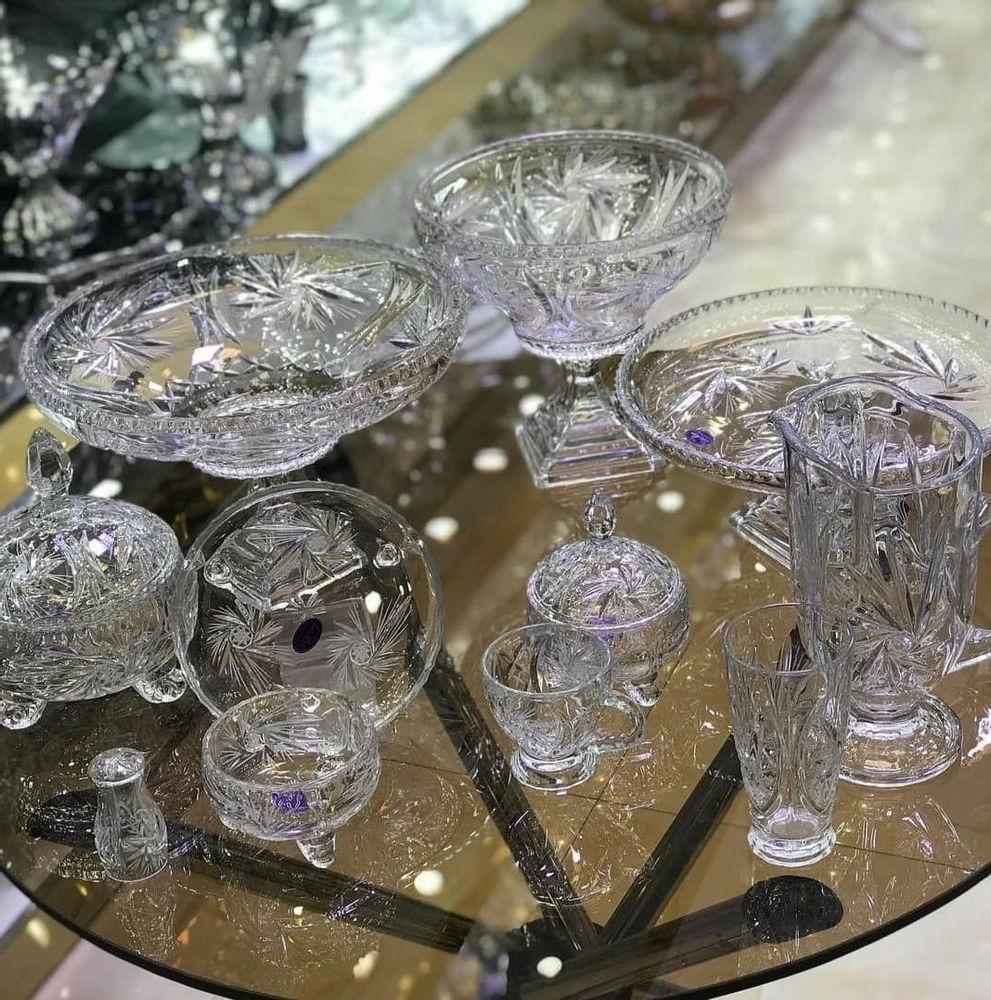 تصویر 2 از ظروف کریستال فرانسوی مجموعه لوکس با بافت ظریف و مستحکم