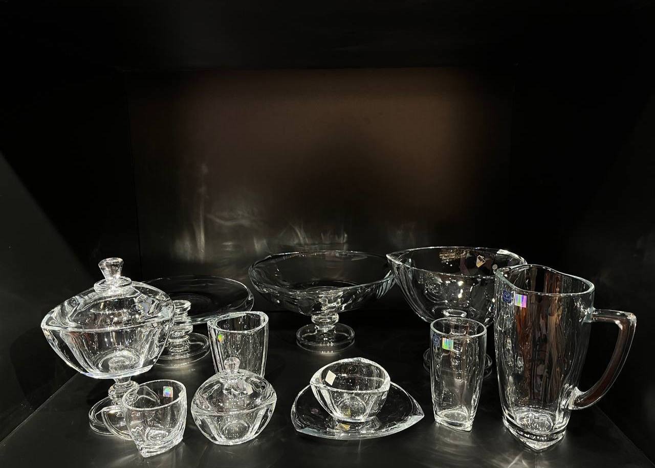 تصویر 3 از ظروف کریستال فرانسوی مجموعه لوکس با بافت ظریف و مستحکم