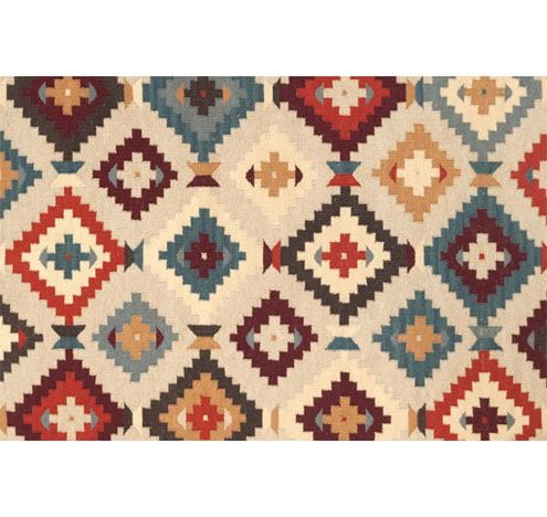 تصویر 4 از گلیم دستباف با الگو های هندسی و بافت ظریف و ممتاز