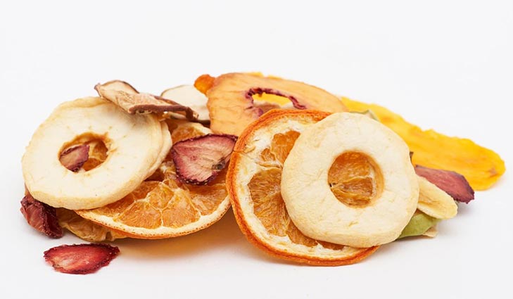 میوه خشک حبه ای مخلوط ترکیب منظم برش های یکدست