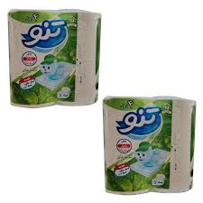 تصویر 1 از دستمال توالت 4 قلو تنو محصول بهداشتی با الیاف‌ فشرده