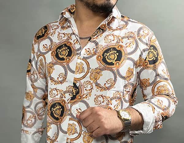 تصویر 3 از پیراهن مردانه ورساچه طرح دار مناسب استایل اسپرت