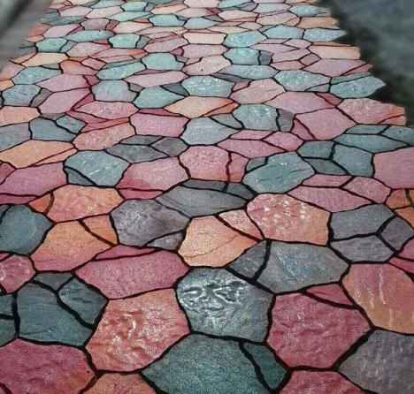 تصویر 4 از موزاییک پلیمری طرح لاشه مناسب محوطه‌ های بیرونی و نصب ساده