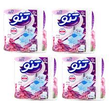 دستمال توالت تنو 4 عددی طراحی استاندارد رول ها