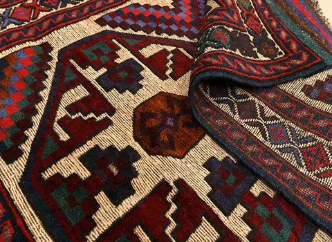 گلیم دستبافت 6 متری با الیاف طبیعی