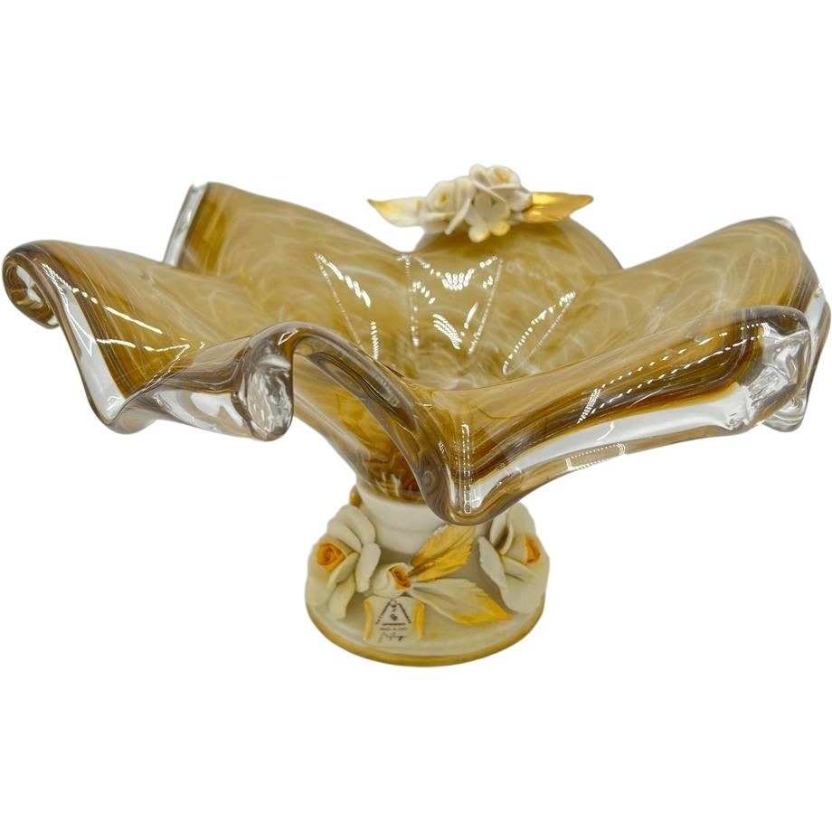 ظروف کریستال مورانو سطح مقاوم و بافت ظریف بلورین