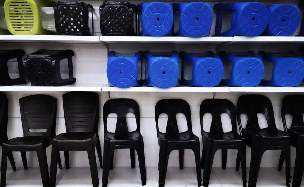 تصویر 5 از صندلی پلاستیکی ساده مقاوم در برابر نور خورشید بدون رنگ پریدگی