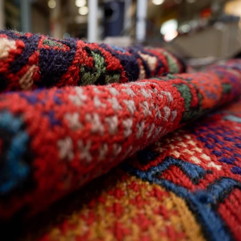 گلیم دستبافت کناره با رنگ ثابت