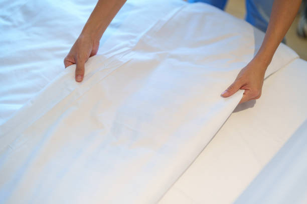 تصویر 1 از پک ملحفه هتلی قابل شستشو در دمای 90 درجه با رنگ ثابت