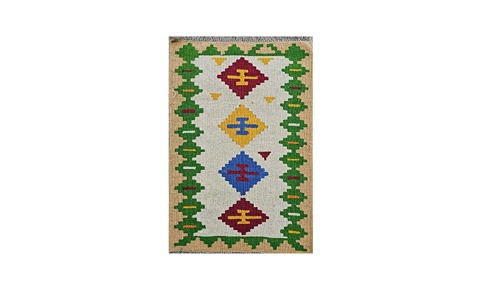 تصویر 1 از گلیم دستبافت پشمی تولید شده با روش‌ های سنتی